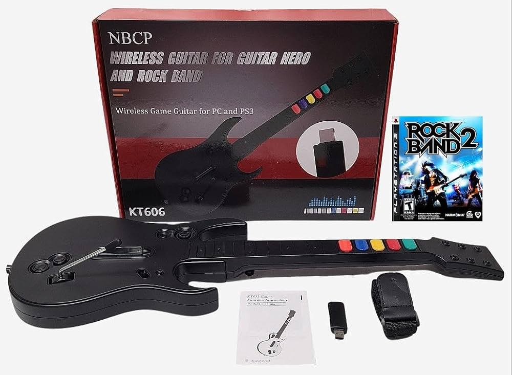 ロックバンドROCK BANDギターコントローラー　PS3 レシーバー Amazon.com: PS3 Rock Band & Guitar Hero Wireless Guitar